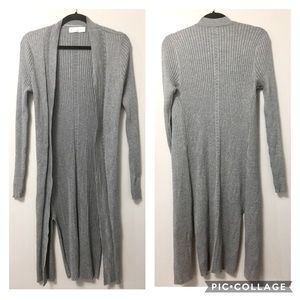 TIME AND TRU | Gray Duster Cardigan Sweater